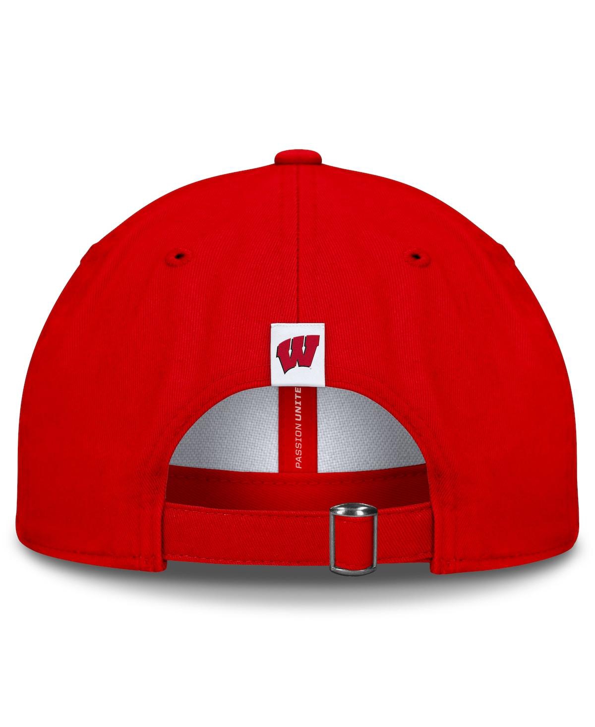 Top Of The World Men's White/red Wisconsin Badgers Weston Adjustable Hat