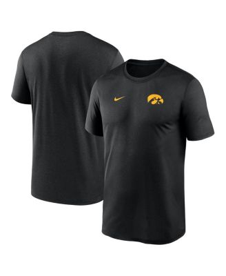 Men's Black Iowa Hawkeyes 2025 Sideline Small Logo Legend Performance T-Shirt