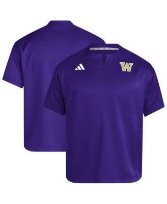 adidas - Men's Purple Washington Huskies Dugout Coaches Adizero Notch Neck Pullover Sweatshirt
