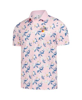 Men's Pink Arnold Palmer Invitational Springs Floral Polo Shirt
