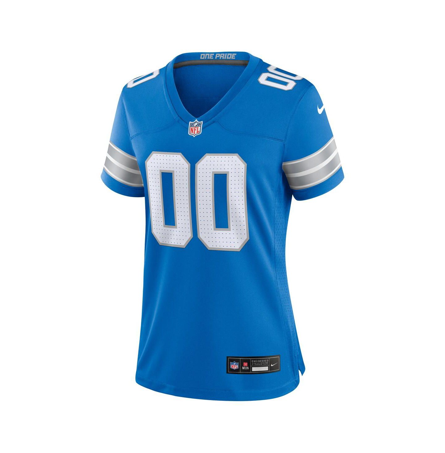 Женский топ Nike Blue Detroit Lions Custom Game Jersey — фото 2