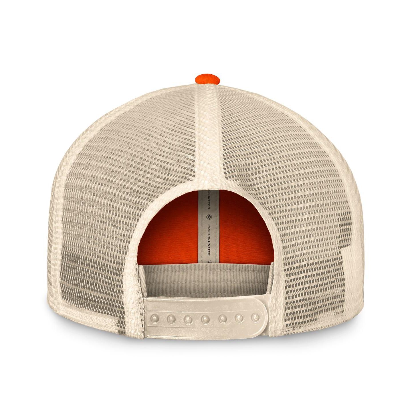 Мужская кепка Top of the World Orange Clemson Tigers Heritage Waylon Trucker Adjustable Hat — фото 4
