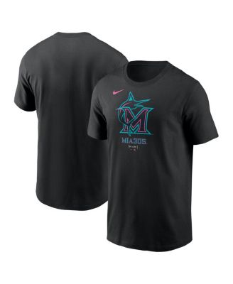 Nike - Men's Black Miami Marlins 2025 City Connect Large Logo T-Shirt