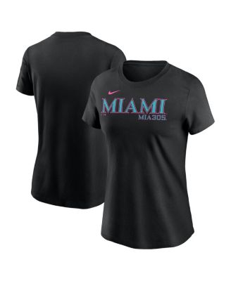 Nike - Women's Black Miami Marlins 2025 City Connect Wordmark T-Shirt