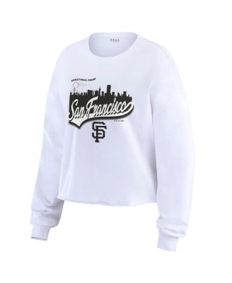 Women's White San Francisco Giants Domestic Postcard Long Sleeve T-Shirt
