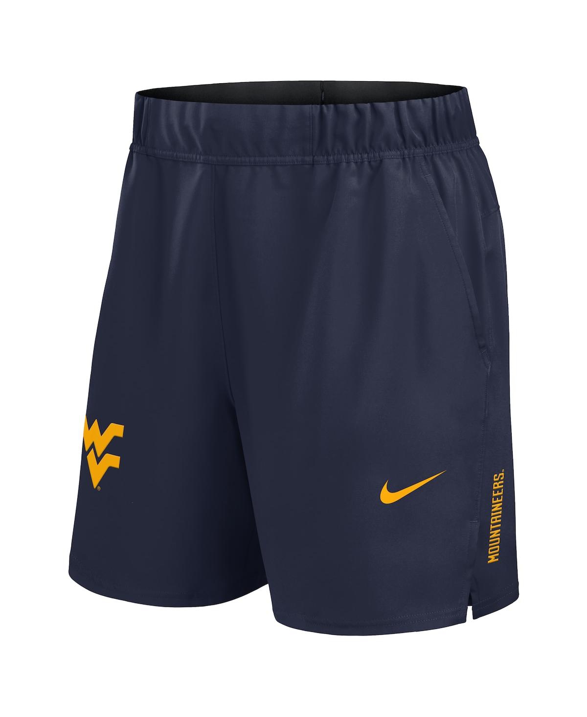 Nike Men's Navy West Virginia Mountaineers Primetime Woven Victory Performance Shorts In Black