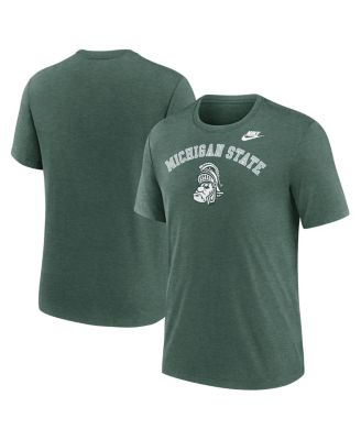Nike - Men's Heather Green Michigan State Spartans Legacy Arch Tri-Blend T-Shirt