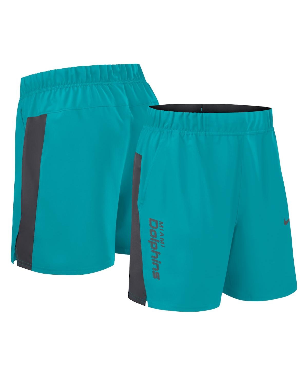 Men's Aqua Miami Dolphins Woven Victory Performance Shorts - Aqua
