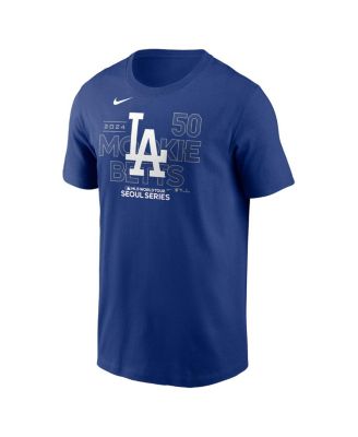 Men's Mookie Betts Royal Los Angeles Dodgers 2024 MLB World Tour Seoul Series Player Name Number Event Stack T-Shirt