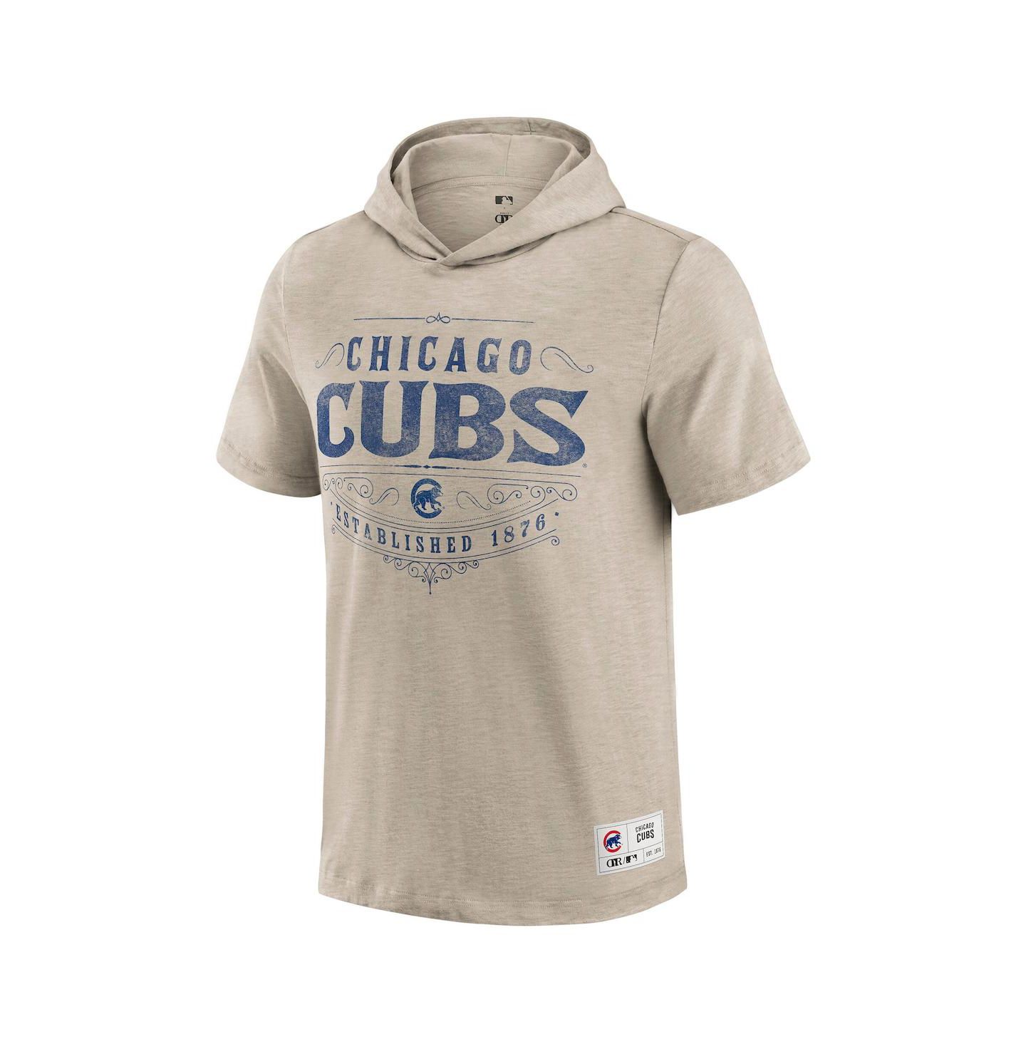 Мужская футболка Fanatics Darius Rucker Collection by Tan Chicago Cubs Hooded — фото 2