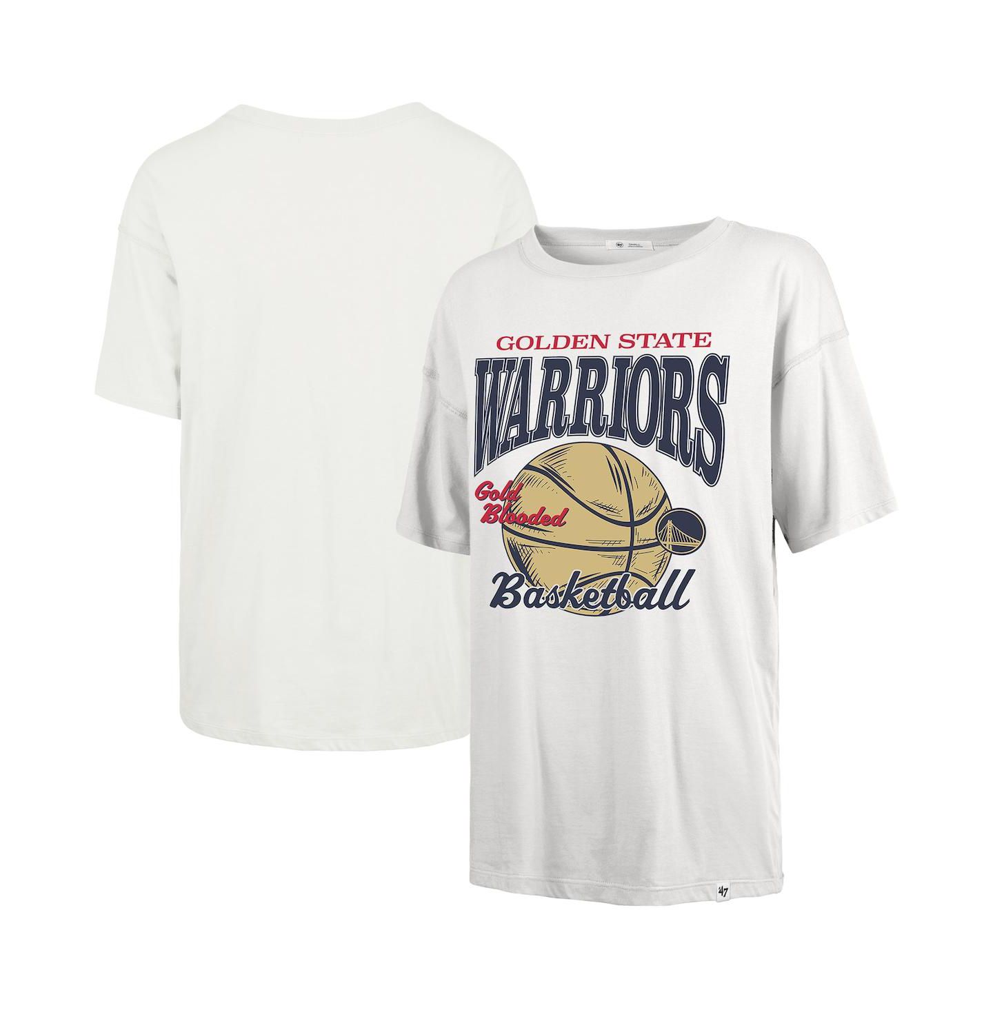 Женская футболка '47 Brand White Golden State Warriors City Edition Down Court Sadie — фото 1