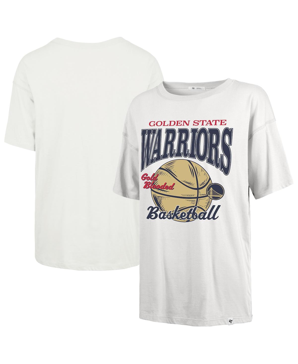 Women's White Golden State Warriors City Edition Down Court Sadie T-Shirt - White