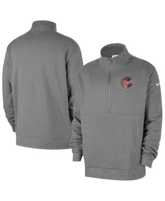 Nike - Men's Heather Gray Indiana Fever React Club Half-Zip Pullover Sweatshirt