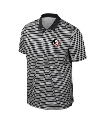 Men's Black Florida State Seminoles Striped Polo Shirt