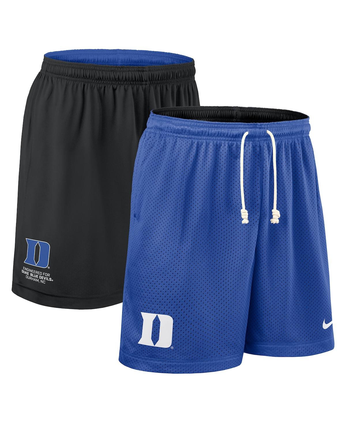 Nike Men's Royal/black Duke Blue Devils 2025 Sideline Reversible Performance Shorts In Blue