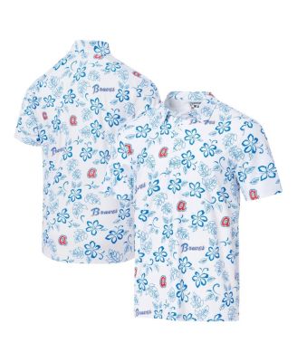 Reyn Spooner - Men's White Atlanta Braves Cooperstown Collection Performance Polo Shirt