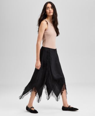 Women's Asymmetrical Hem Slip Skirt, Exclusively at Macy's