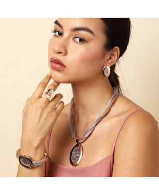 Gold-Plated Stones Jewellery Set