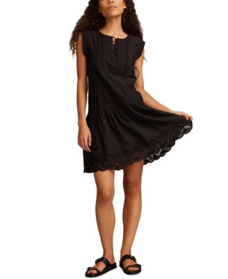 Lucky Brand - Women's Cotton Cutwork Tiered Minidress