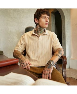 Men's Tactile Oversized Polo T-Shirt