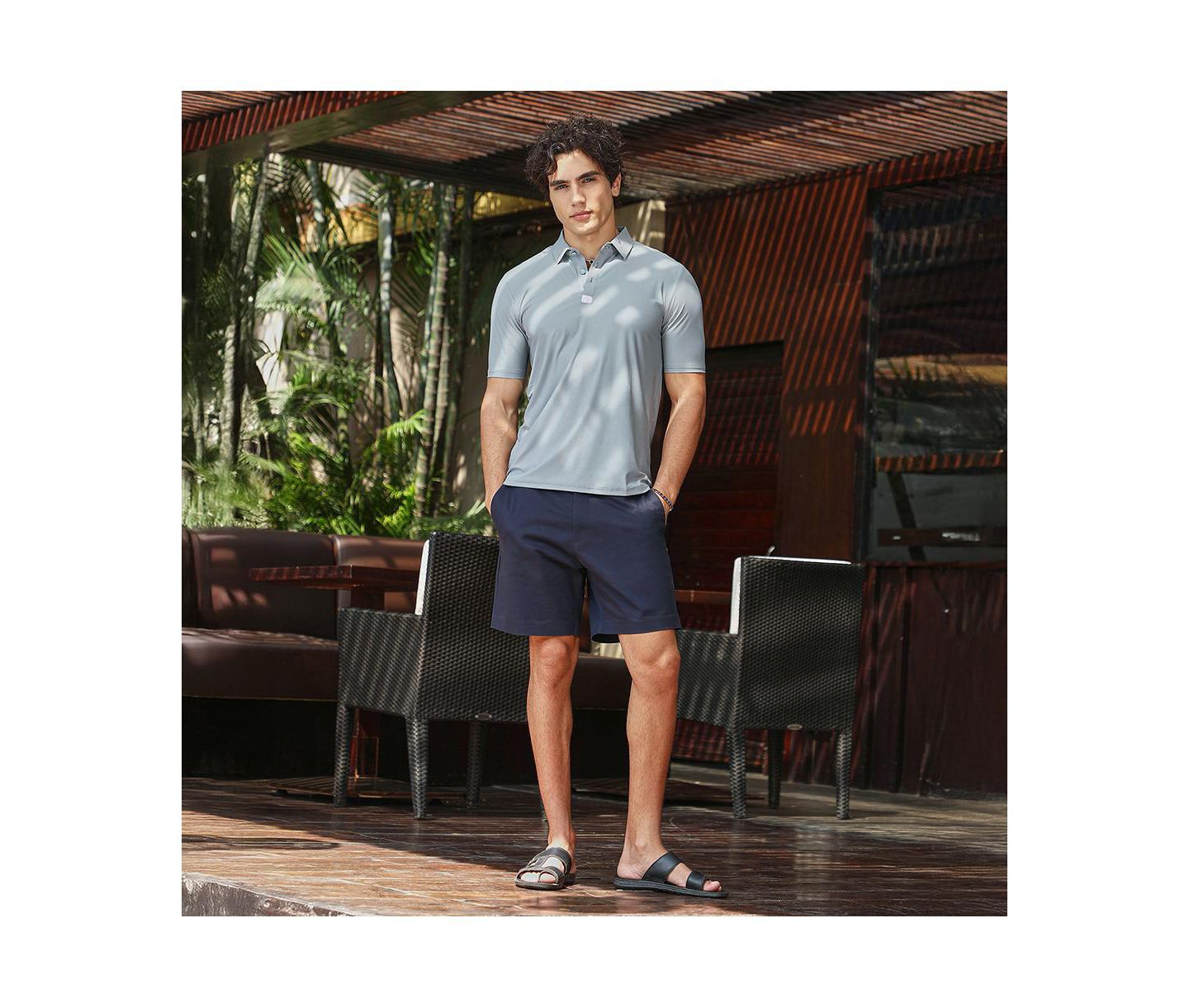 Мужская футболка Cahoot Campus Sutra Coin Grey Seamless Solid Polo, цвет: Серый — фото 5