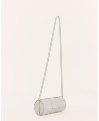 Women's Woven Leather Barrel Bag, Created for Macy's