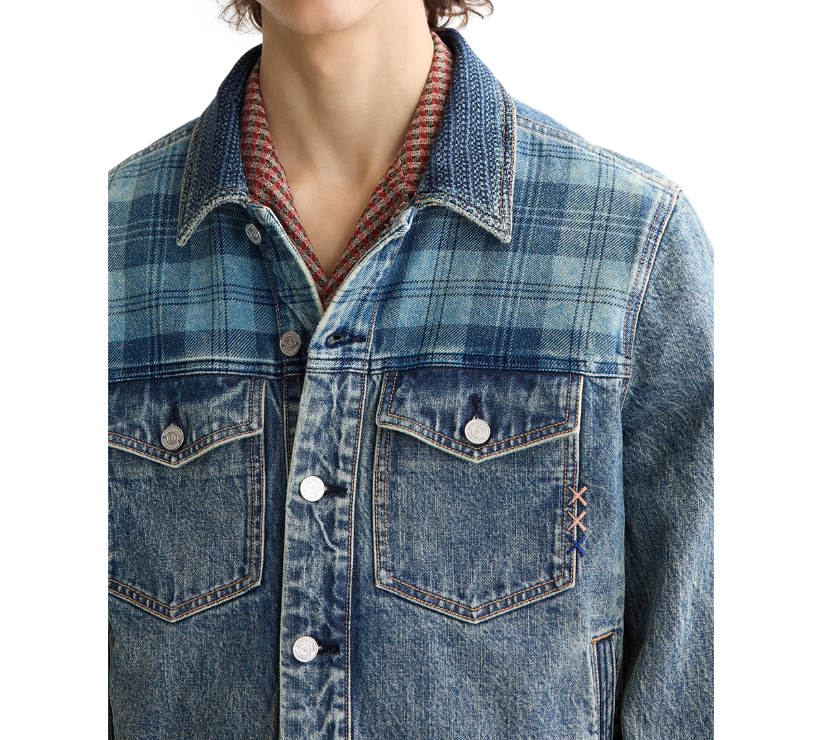 Scotch & Soda Men's Denim Trucker Jacket In Green
