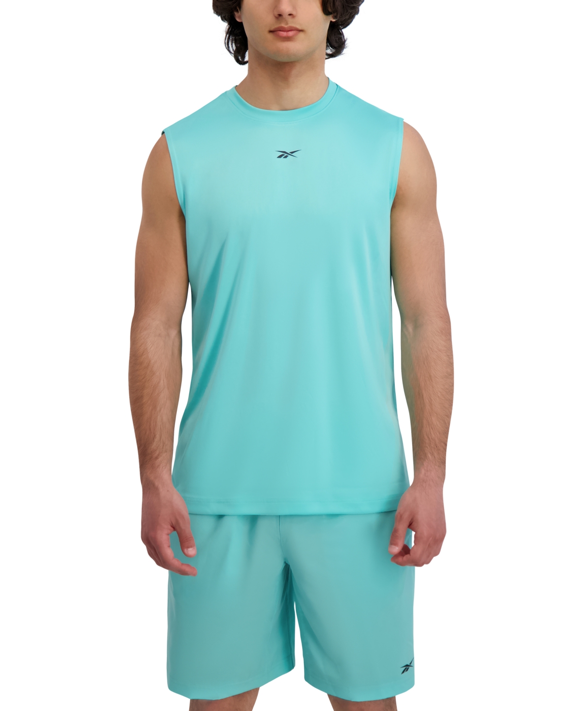 Men's Sleeveless Logo Tech Tank Top - Recov Blue