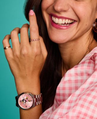 Men's Automatic Disney Minnie Mouse Stainless Steel Bracelet Watch 40mm