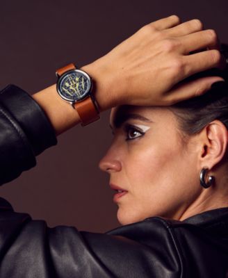 Eco-Drive Men's Star Wars Ahsoka Tano Brown Leather Strap Watch 41mm