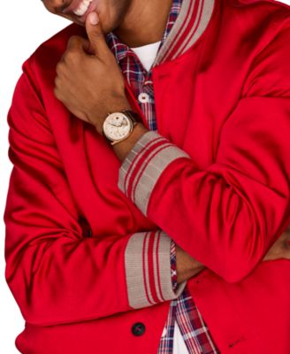 Eco-Drive Men's Disney Mickey Mouse Brown Leather Strap Watch 42mm