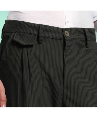 Men's Midnight Black Corduroy Tailored Trousers