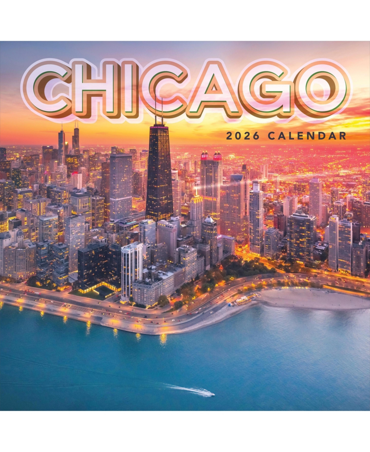 2026 Chicago Wall Calendar - Multicolor