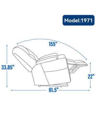 Power Lift Recliner w/ Massage & Heat, USB, Cup Holders - Beige