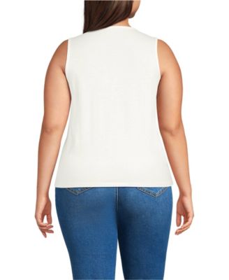 Plus Size Supima Keyhole Tank