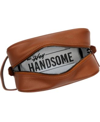 The Hey Handsome Pebble Grain Genuine Leather Toiletry Dopp Kit