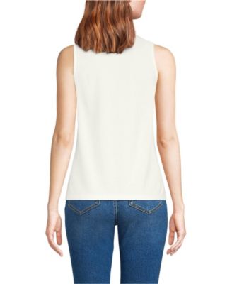 Women's Petite Supima Keyhole Tank