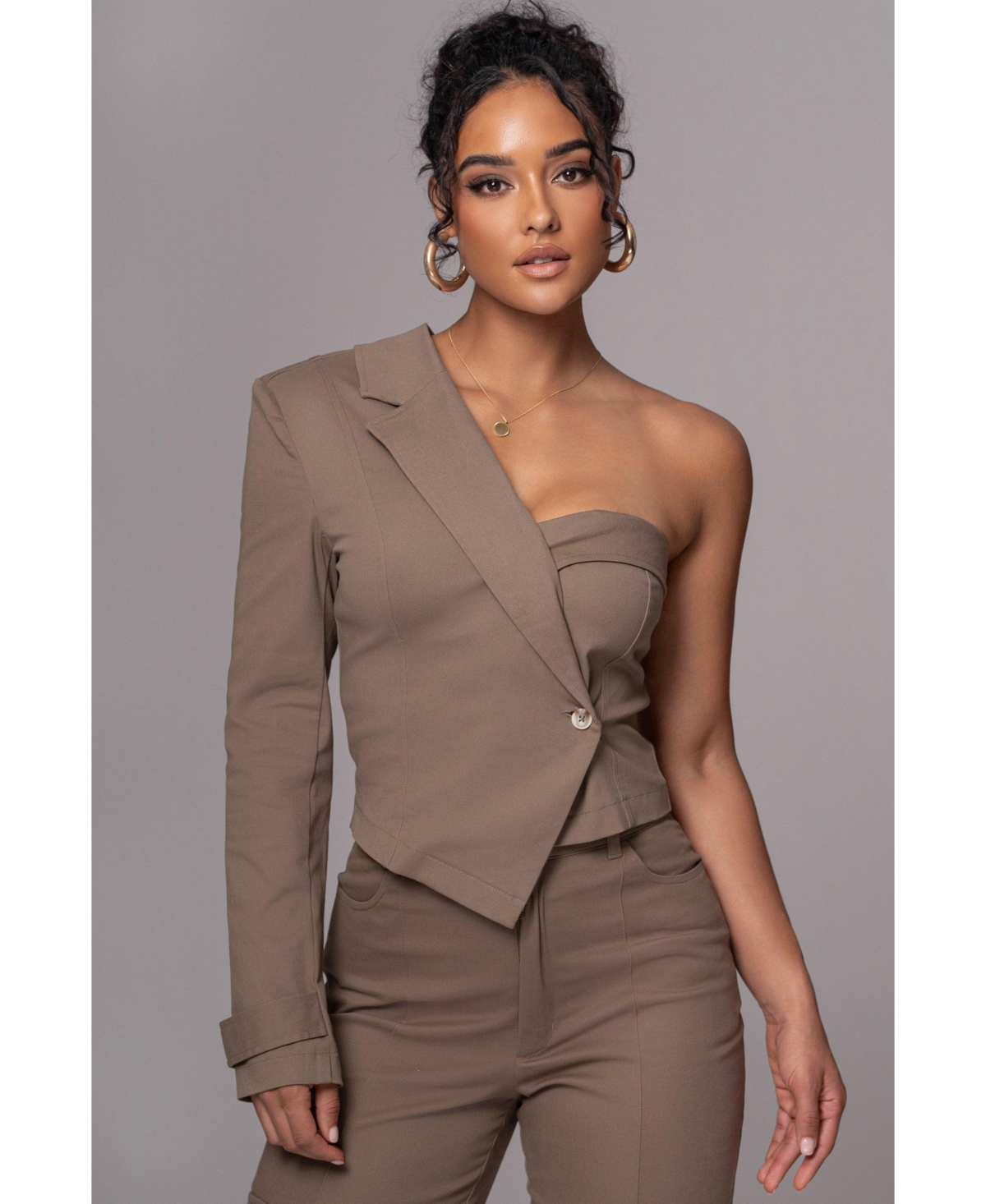 Women's Amal One Shoulder Top - Olive