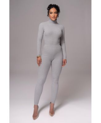 Women's Grey Naaya Ribbed Leggings