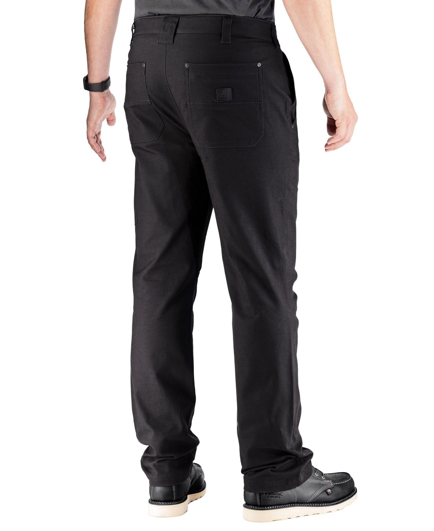 Мужские брюки Thorogood Water Repellent Stretch Canvas Work Pants, цвет: Чёрный — фото 3