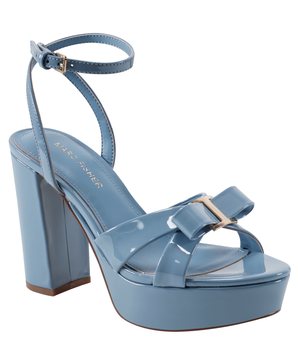 Women's Daisee Block Heel Platform Sandals - White Patent