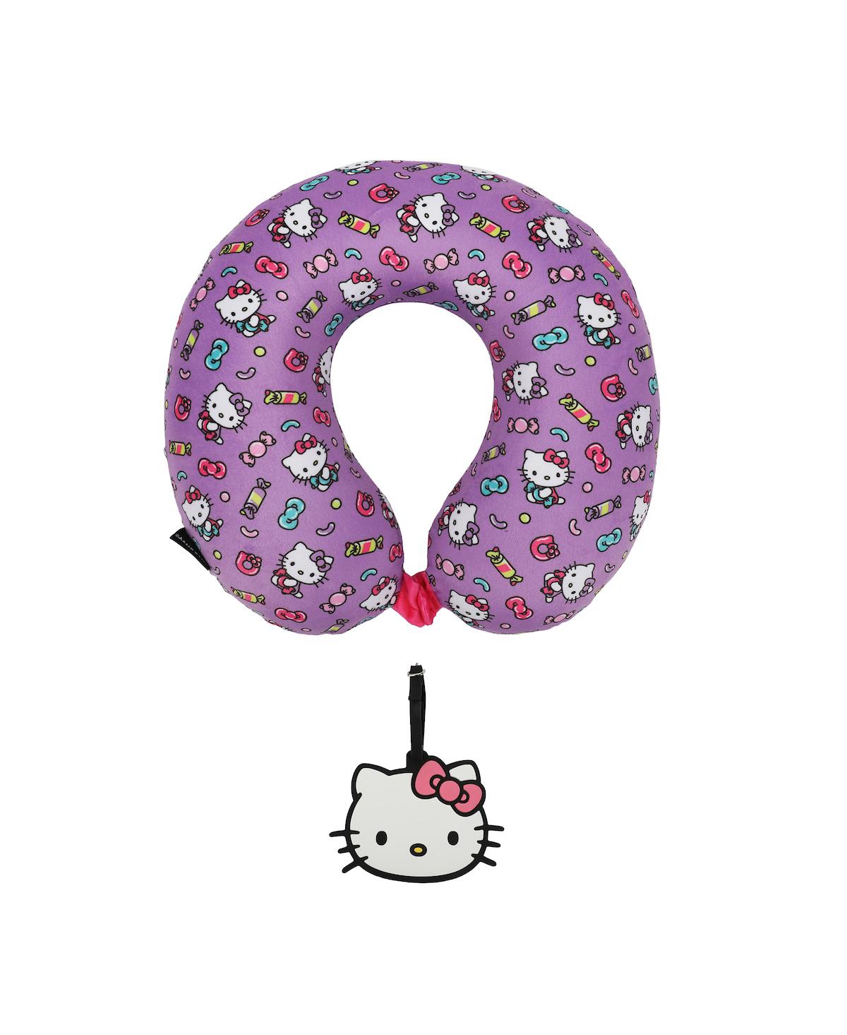 Candy Neck Pillow & Luggage Tag Set - Hello kitty candy purple