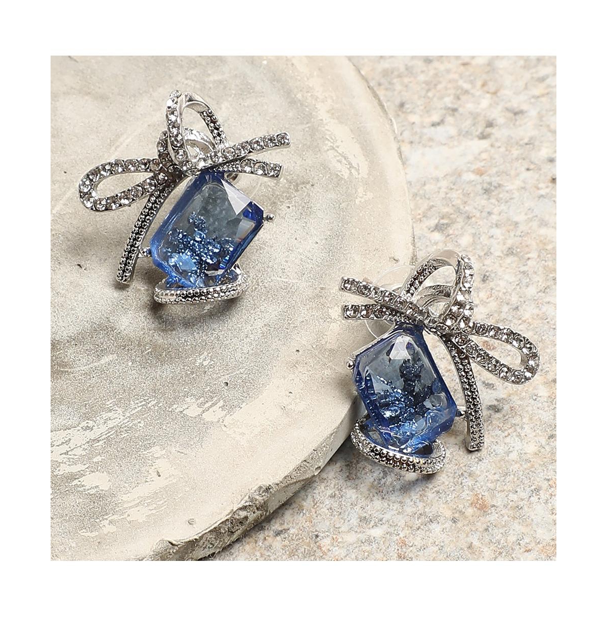 Sohi Crystal-bow Stud Earrings