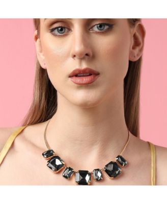 -Plated Stone Jewellery Set