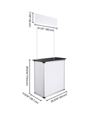 Popup Promotional Counter Table Booth Portable Demo Display Banner Stand 2 Pack