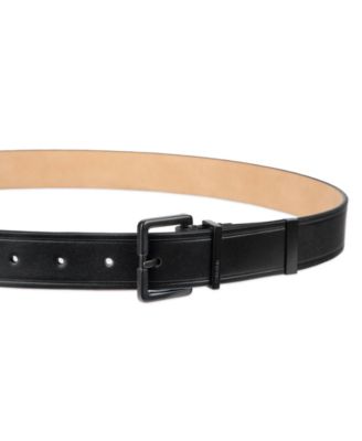 Men's Metal Finishes Leather Dress Belt