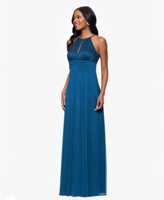 Women's Lace-Top Keyhole Dress