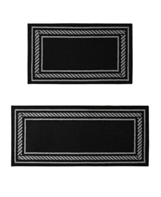 Rope Border Tufted 2-Pc. Runner Rug Set