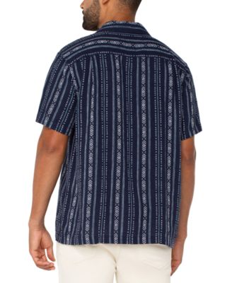 Men's Printed Short-Sleeve Button Shirt