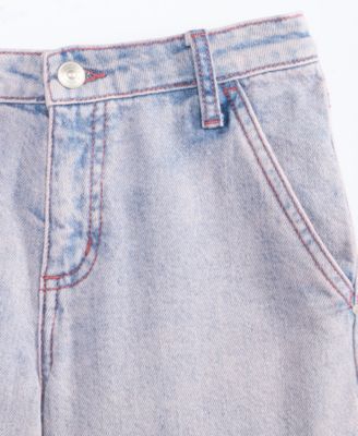 Little & Big Girls Indigo Wide-Leg Crop Jeans, Exclusively at Macy's